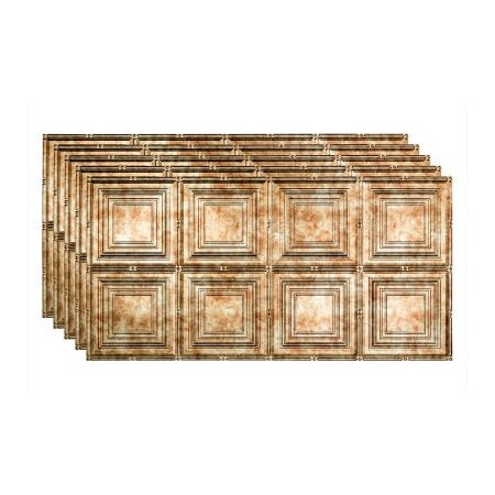 Acoustic Ceiling Products Fasade Portrait - 48-3/8" x 24-3/8" PVC Glue Up Tile in Bermuda Bronze - PG7817